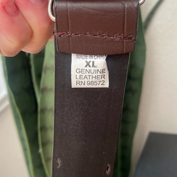 Western Turquoise Buckle Genuine Leather Belt Size XL ***FREE WITH PURCHASE - Picture 3 of 8